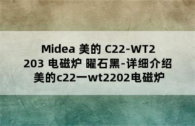 Midea 美的 C22-WT2203 电磁炉 曜石黑-详细介绍 美的c22一wt2202电磁炉